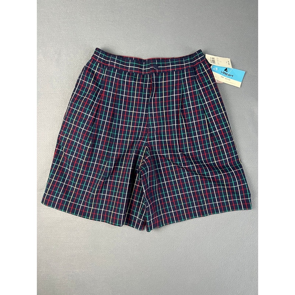 Lizsport Vintage Plaid Golf Shorts Preppy Country Club NWT XS 4 Petite